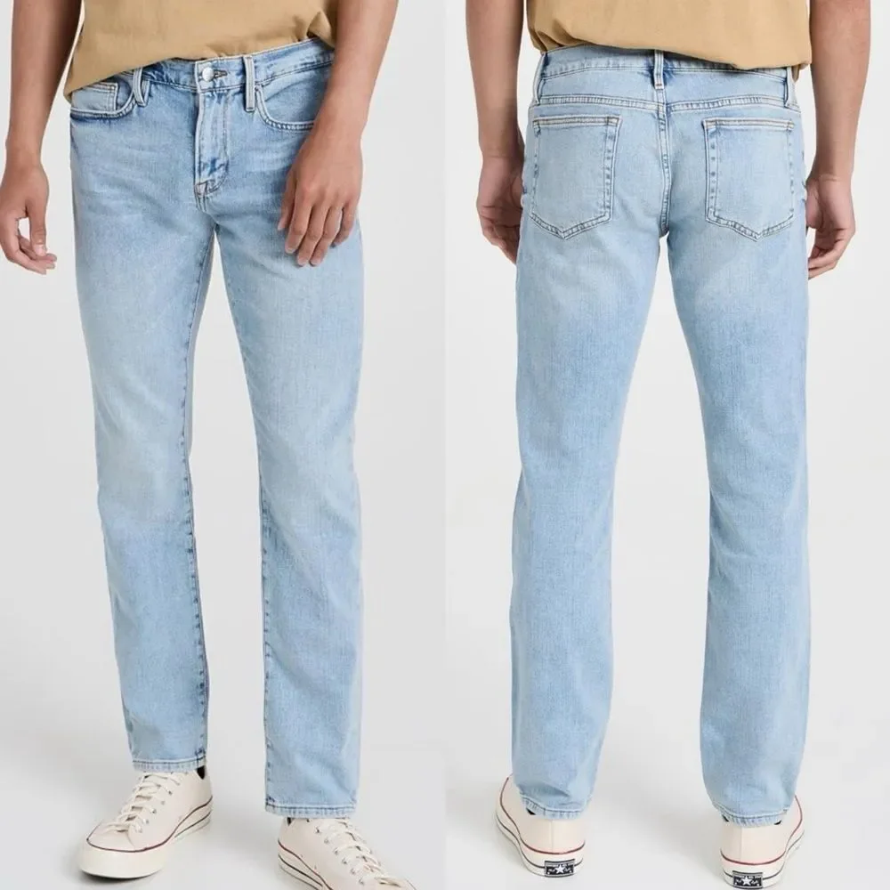 FRAME Men's L'Homme Slim Leg Jeans in Sunbath Size 30